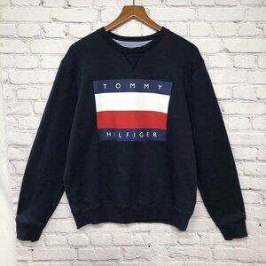 VTG Y2K..TOMMY HILFIGER..LARGE LOGO..SWEATSHIRT..MEN LARGE